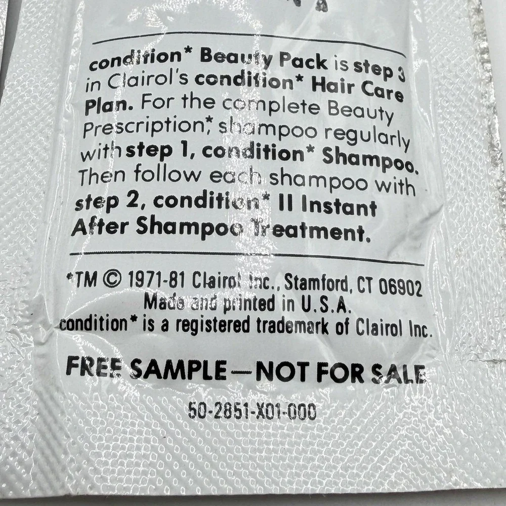 Vintage 1981-2001 Shampoo Sample Travel Packs Lot Clairol Style Finesse Swiss